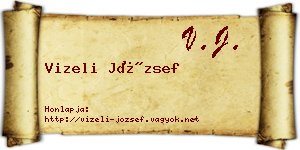 Vizeli József névjegykártya
